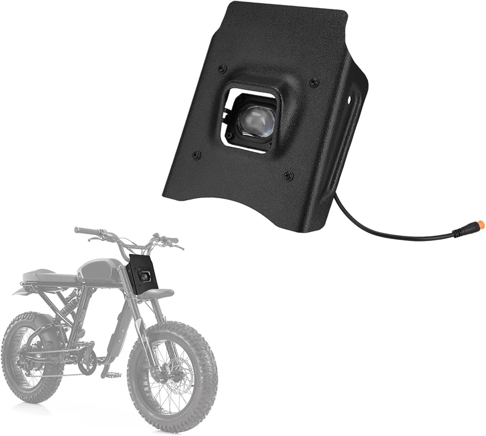 Super 73 ライト IUVWISN Electric Bike Headlight Retro Style Square Motorbike